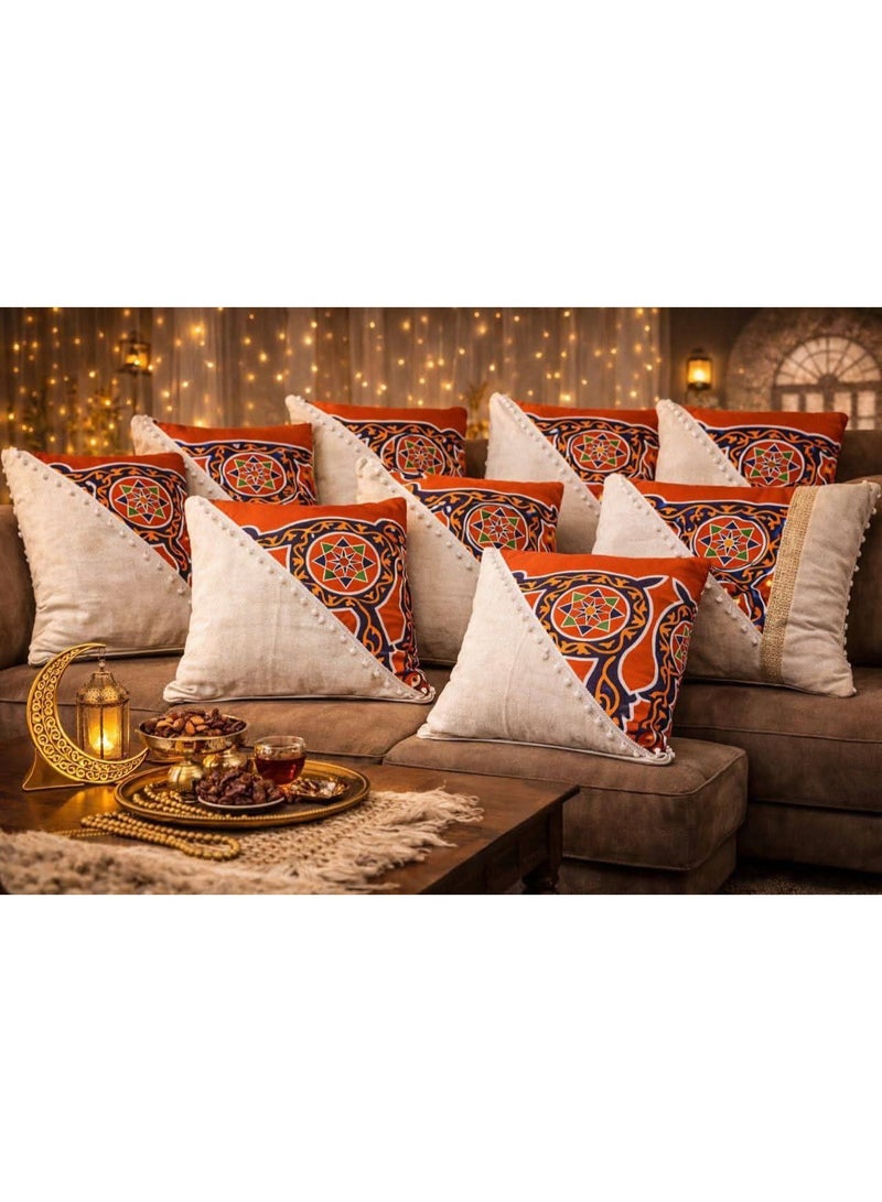 Ramadan Khayami Decorative Cushion Square 45 x 45 cm  Design Soft Fabric Accent for Sofa Chair Living Room Seasonal Decor Refresh - Image 2